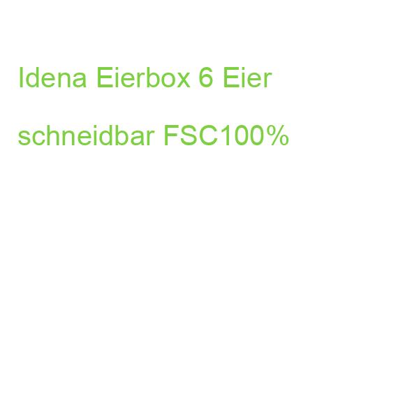 Idena Eierbox mit 6 Eiern aus Holz schneidbar