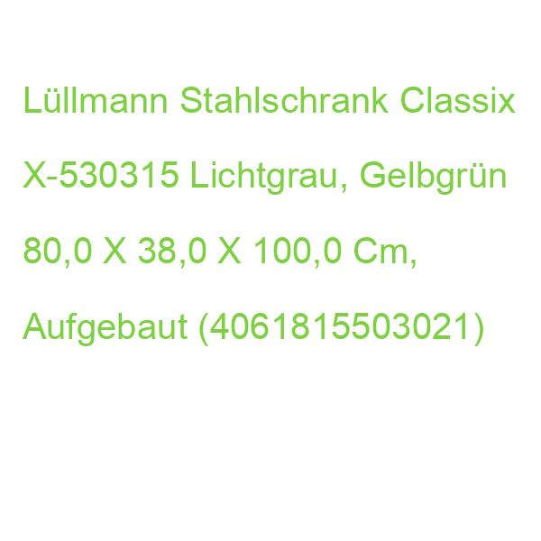 Classix Stahlschrank X-530315 Lichtgrau, Gelbgrün 80,0 X 38,0 X 100,0 Cm, Aufgebaut (4061815503021)
