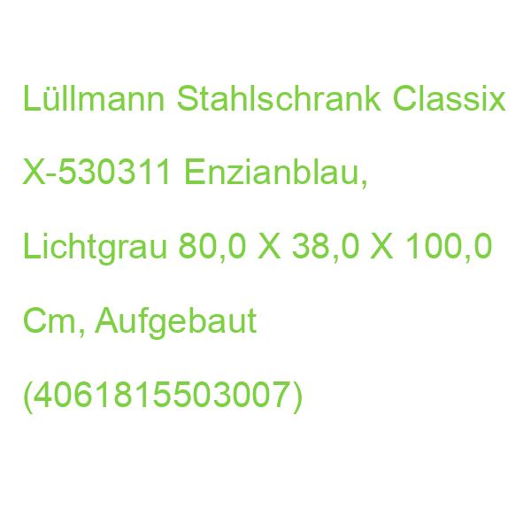 Classix Stahlschrank X-530311 Enzianblau, Lichtgrau 80,0 X 38,0 X 100,0 Cm, Aufgebaut (4061815503007)