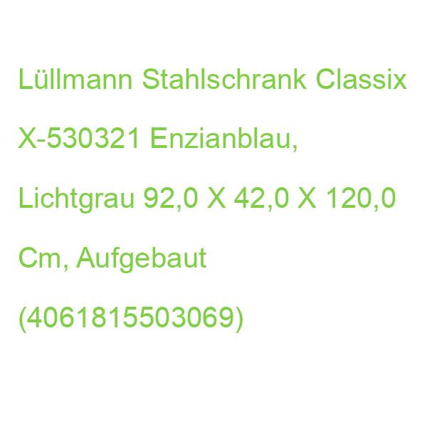 Classix Stahlschrank X-530321 Enzianblau, Lichtgrau 92,0 X 42,0 X 120,0 Cm, Aufgebaut (4061815503069)