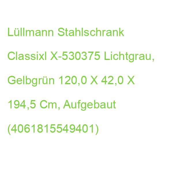 Classix Stahlschrank X-530375 Lichtgrau, Gelbgrün 120,0 X 42,0 X 194,5 Cm, Aufgebaut (4061815549401)