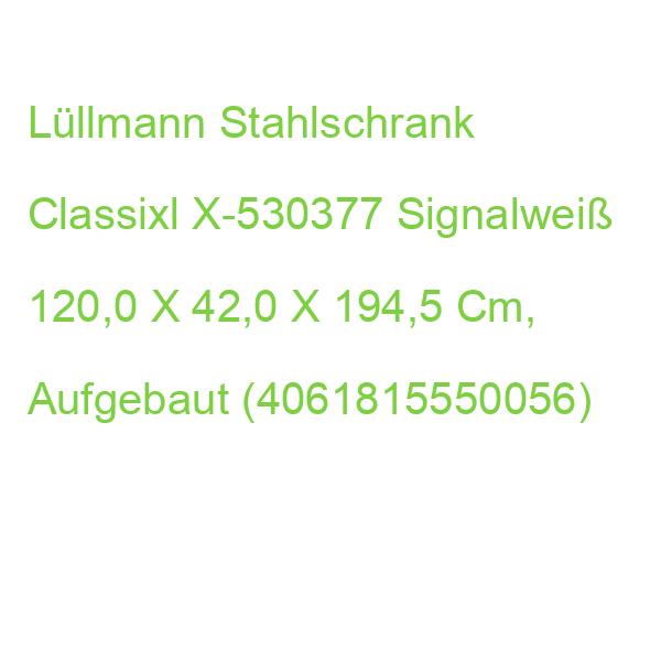 Classix Stahlschrank X-530377 Signalweiß 120,0 X 42,0 X 194,5 Cm, Aufgebaut (4061815550056)