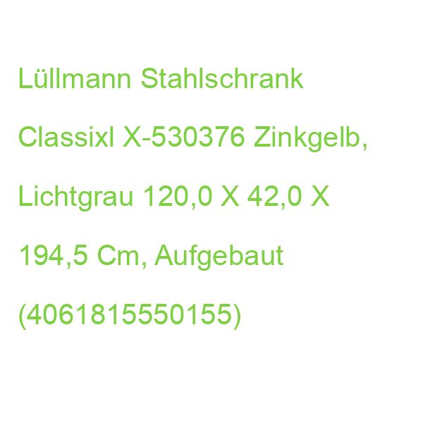 Classix Stahlschrank X-530376 Zinkgelb, Lichtgrau 120,0 X 42,0 X 194,5 Cm, Aufgebaut (4061815550155)