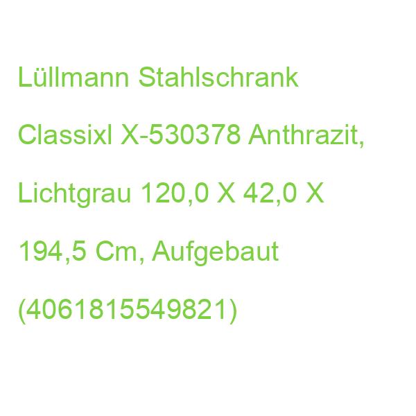 Classix Stahlschrank X-530378 Anthrazit, Lichtgrau 120,0 X 42,0 X 194,5 Cm, Aufgebaut (4061815549821)