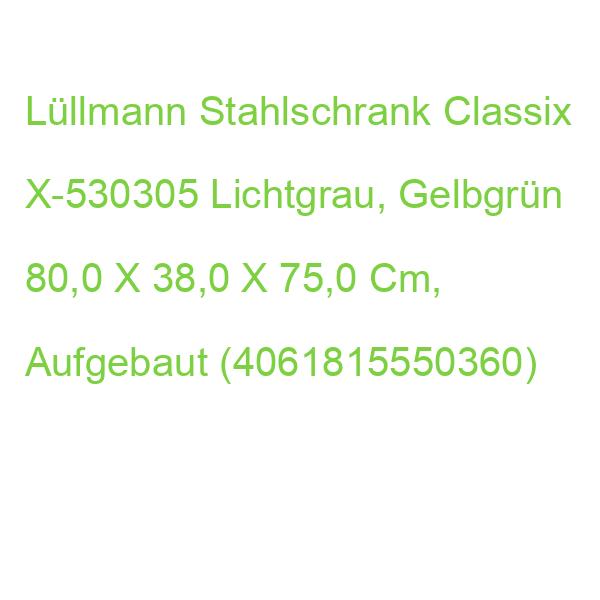 Classix Stahlschrank X-530305 Lichtgrau, Gelbgrün 80,0 X 38,0 X 75,0 Cm, Aufgebaut (4061815550360)