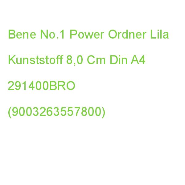 Bene No.1 Power Ordner Brombeer Kunststoff 8,0 Cm Din A4 291400BRO (9003263557800)