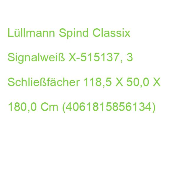 Classix Spind Signalweiß X-515137, 3 Schließfächer 118,5 X 50,0 X 180,0 Cm (4061815856134)