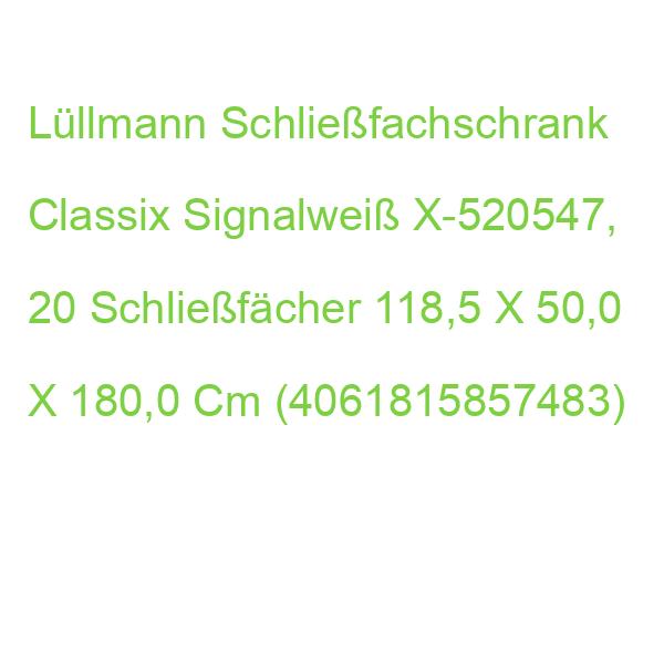 Classix Schließfachschrank Signalweiß X-520547, 20 Schließfächer 118,5 X 50,0 X 180,0 Cm (4061815857483)