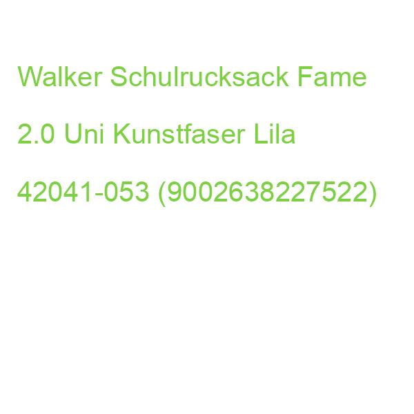 Walker Schulrucksack Fame 2.0 Uni Kunstfaser Lila 42041-053 (9002638227522)