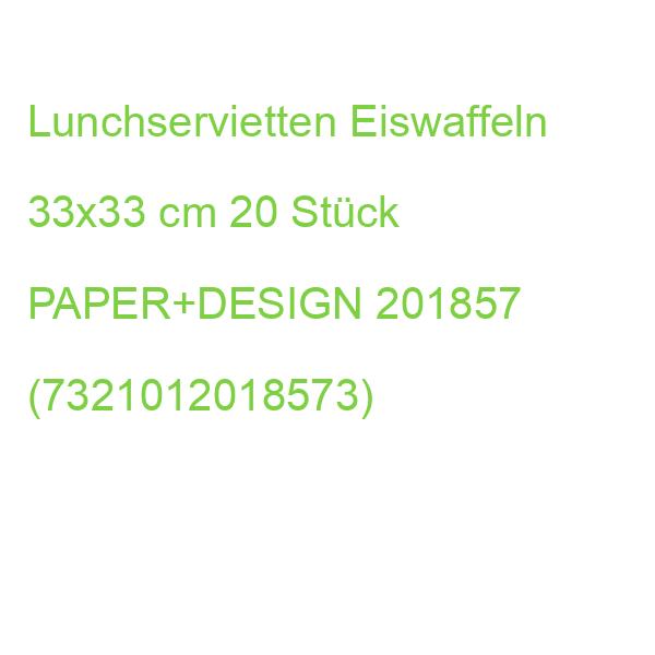 Lunchservietten Eiswaffeln 33x33 cm 20 Stück PAPER+DESIGN 201857 (7321012018573)