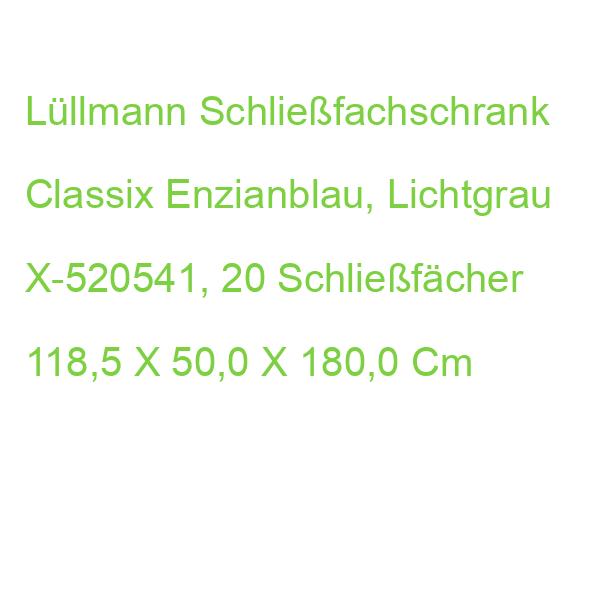Classix Schließfachschrank Enzianblau, Lichtgrau X-520541, 20 Schließfächer 118,5 X 50,0 X 180,0 Cm (4061815857445)