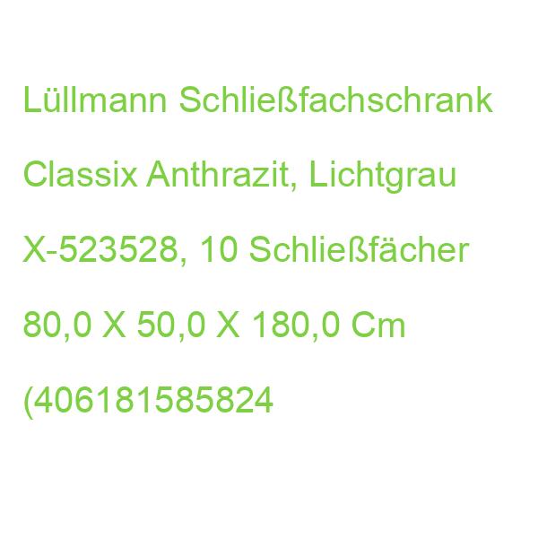 Classix Schließfachschrank Anthrazit, Lichtgrau X-523528, 10 Schließfächer 80,0 X 50,0 X 180,0 Cm (4061815858244)