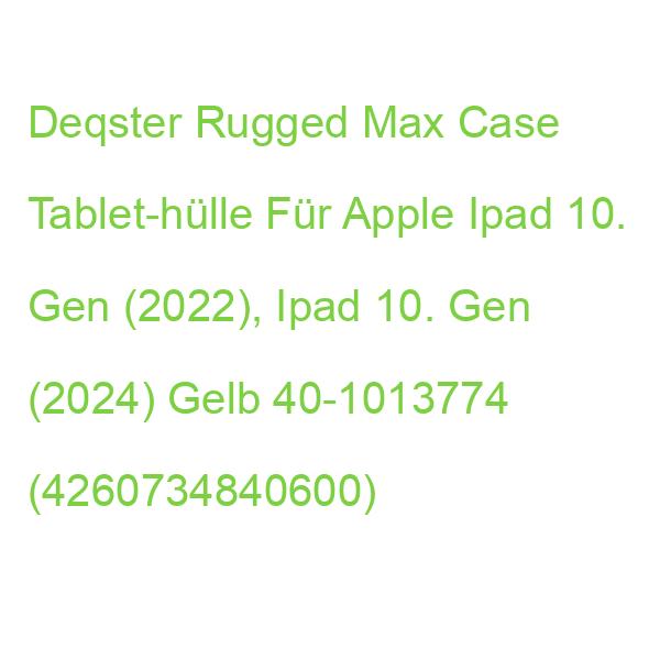 Deqster Rugged Max Case Tablet-hülle Für Apple Ipad 10. Gen (2022), Ipad 10. Gen (2024) Gelb 40-1013774 (4260734840600)