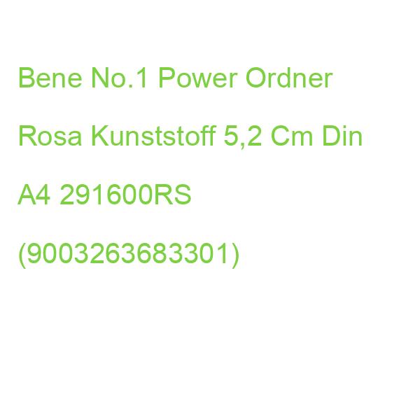 Bene No.1 Power Ordner Rosa Kunststoff 5,2 Cm Din A4 291600RS (9003263683301)