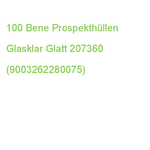 100 Bene Prospekthüllen Din A4 Glasklar Glatt 0,06 Mm 207360 (9003262280075)