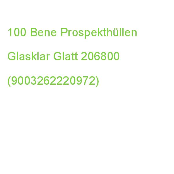 100 Bene Prospekthüllen Din A4 Glasklar Glatt 0,10 Mm 206800 (9003262220972)