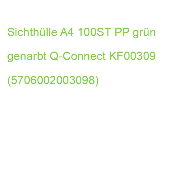 Sichthülle A4, 120 mym genarbt grün 100 Stück Q-CONNECT KF00309 (5706002003098)