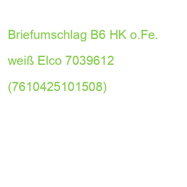 Briefumschlag Prestige B6, 25 Stück hochweiß haftklebend ohne Fenster ELCO 7039612 (7610425101508)