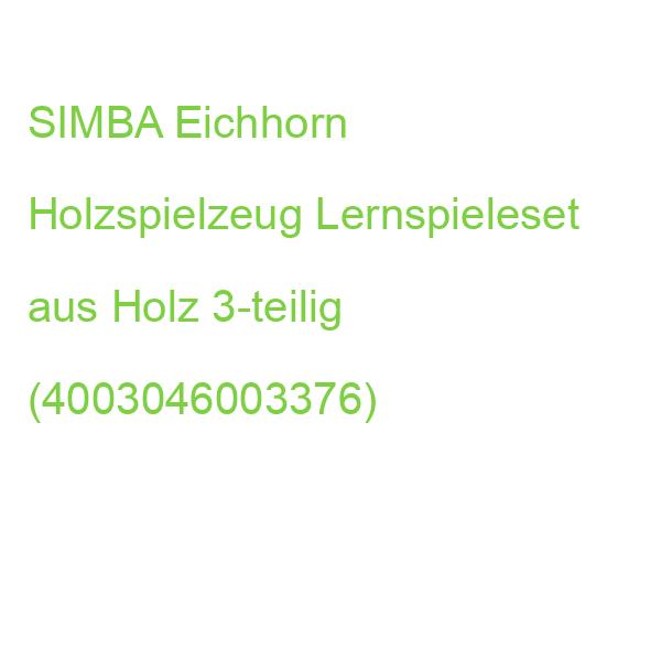 SIMBA Eichhorn Holzspielzeug Lernspieleset aus Holz 3-teilig (4003046003376)