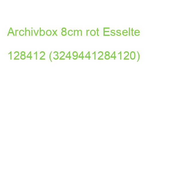 Archiv-Schachtel DIN A4, Rückenbreite 8 cm rot Esselte 128412 (3249441284120)
