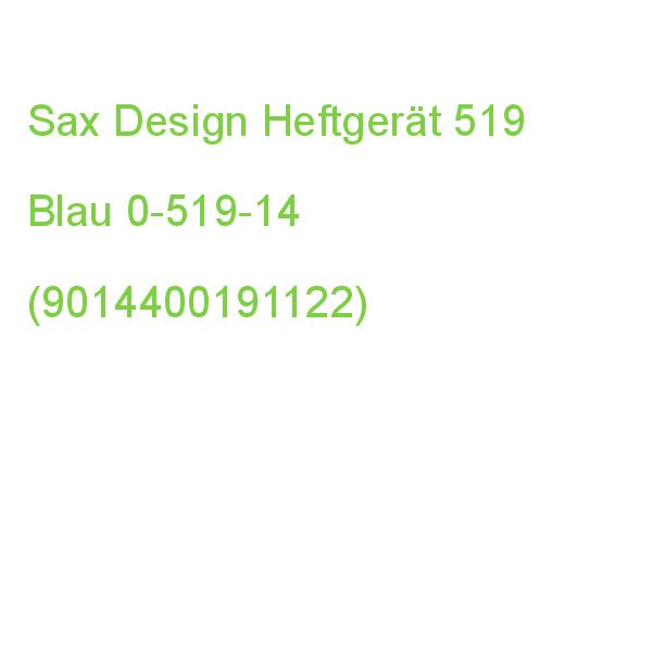 Sax Design Heftgerät 519 Blau 0-519-14 (9014400191122)