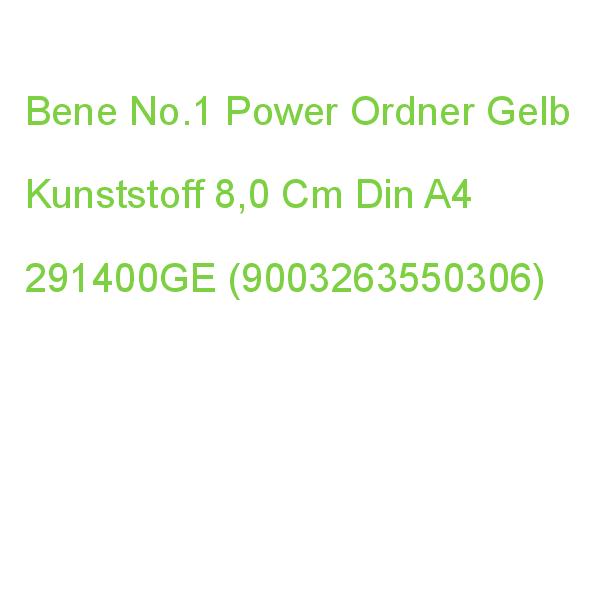 Bene No.1 Power Ordner Gelb Kunststoff 8,0 Cm Din A4 291400GE (9003263550306)