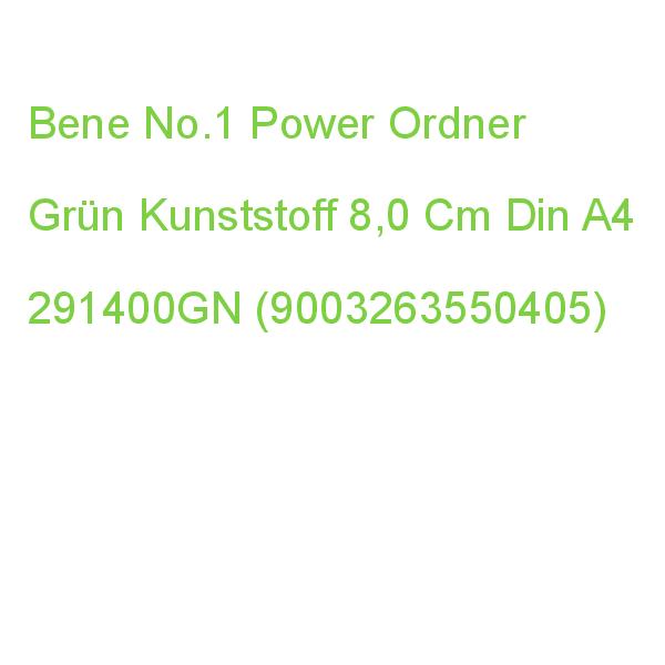 Bene No.1 Power Ordner Grün Kunststoff 8,0 Cm Din A4 291400GN (9003263550405)