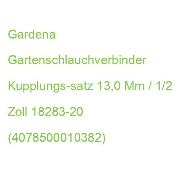 Gardena Gartenschlauchverbinder Kupplungs-satz 13,0 Mm / 1/2 Zoll 18283-20 (4078500010382)