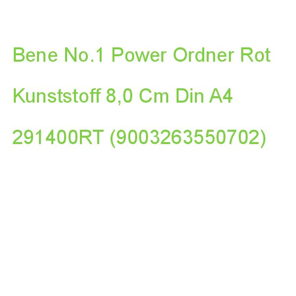 Bene No.1 Power Ordner Rot Kunststoff 8,0 Cm Din A4 291400RT (9003263550702)