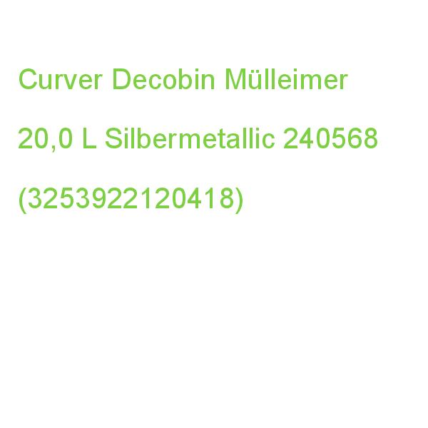 Curver Decobin Mülleimer 15,0 L Silbermetallic 240568 (3253922120418)