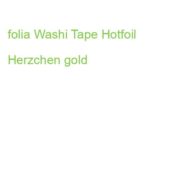 folia Washi Tape Hotfoil Herzchen gold