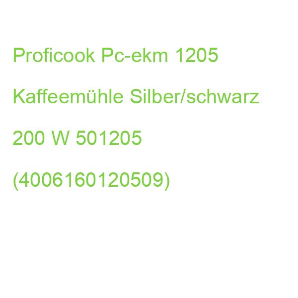 Proficook Pc-ekm 1205 Kaffeemühle Silber/schwarz 200 W 501205 (4006160120509)