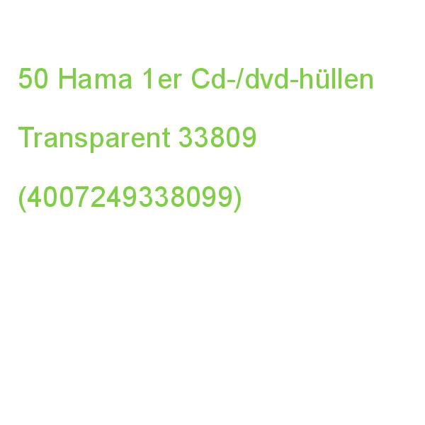 Hama 1er Cd-/dvd-hüllen Transparent, 50 St. 33809 (4007249338099)
