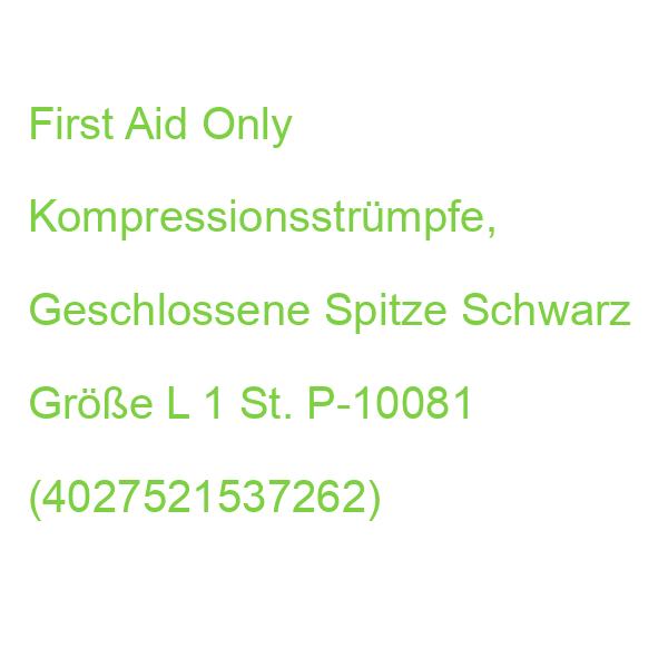 First Aid Only Kompressionsstrümpfe, Geschlossene Spitze Schwarz Größe L 1 St. P-10081 (4027521537262)