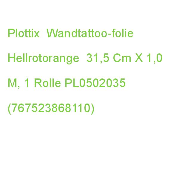 Plottix Wandtattoo-folie Rot 31,5 Cm X 1,0 M, 1 Rolle PL0502035 (0767523868110)