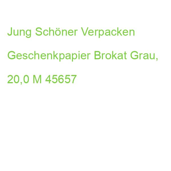 Jung Schöner Verpacken Geschenkpapier Brokat Grau, 20,0 M 45657