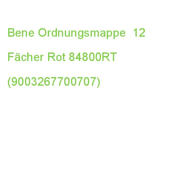 Bene Ordnungsmappe 12 Fächer Rot 84800RT (9003267700707)