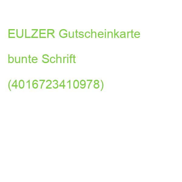 Kurt Eulzer Gutscheinkarte bunte Schrift