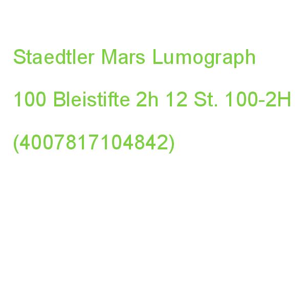 Staedtler Mars Lumograph 100 Bleistifte 2h Blau, 12 St. 100-2H (4007817104842)
