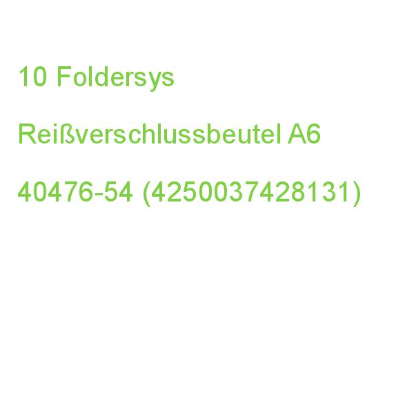 Foldersys Reißverschlussbeutel Grün 0,15 Mm, 10 St. 40476-54 (4250037428131)