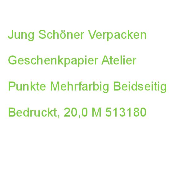 Jung Schöner Verpacken Geschenkpapier Atelier Punkte Mehrfarbig Beidseitig Bedruckt, 20,0 M 513180
