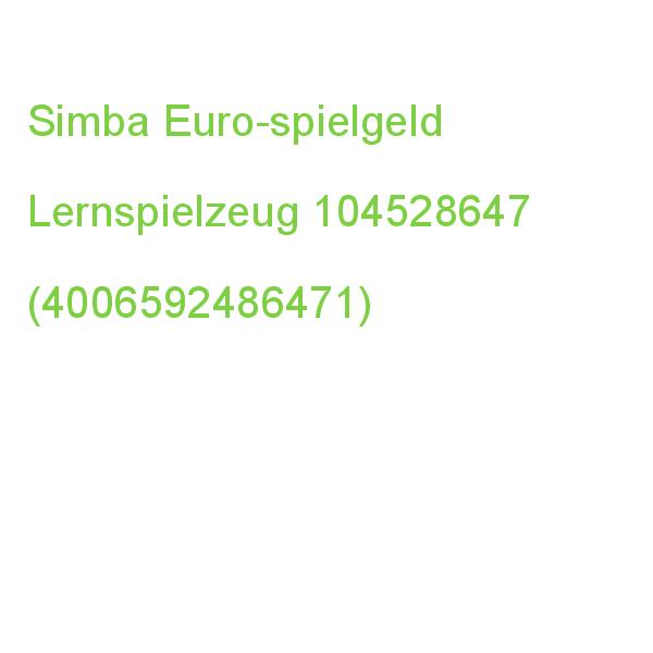 Simba Euro-spielgeld Lernspielzeug 104528647 (4006592486471)