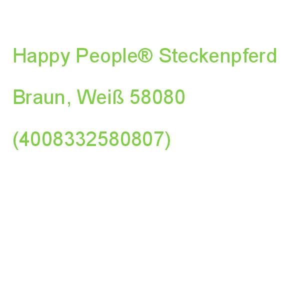 Happy People Steckenpferd Braun, Weiß, 1 St. 58080 (4008332580807)