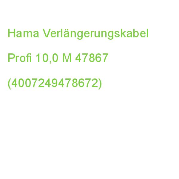 Hama Profi Verlängerungskabel 10,0 M Weiß 47867 (4007249478672)