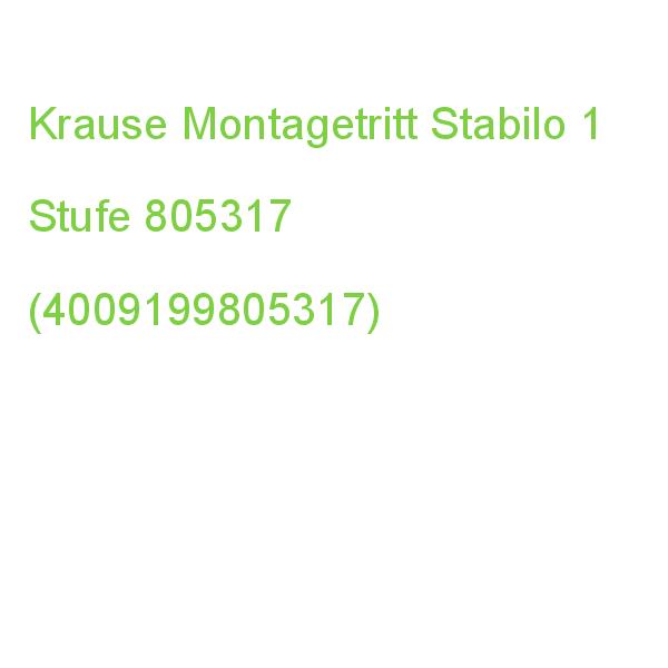 Krause Montagetritt Stabilo Silber 1 Stufe, H: 59,0 Cm 805317 (4009199805317)