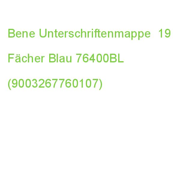 Bene Unterschriftenmappe 19 Fächer Blau 76400BL (9003267760107)