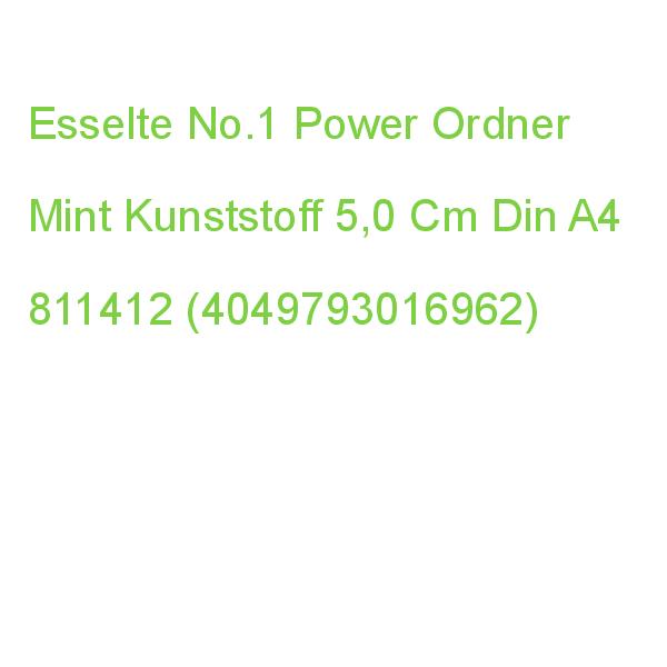 Esselte No.1 Power Ordner Mint Kunststoff 5,0 Cm Din A4 811412 (4049793016962)