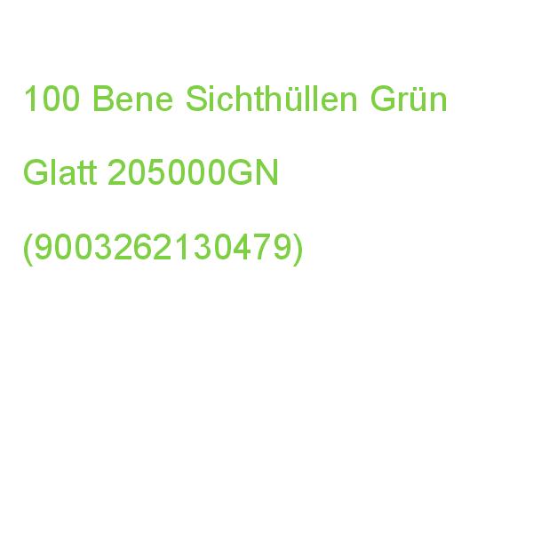 100 Bene Sichthüllen Din A4 Grün Glatt 0,15 Mm 205000GN (9003262130479)