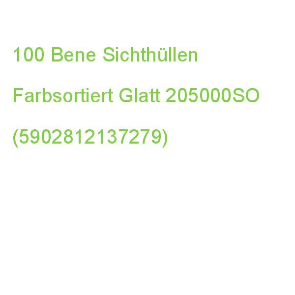 100 Bene Sichthüllen Din A4 Farbsortiert Glatt 0,15 Mm 205000SO (5902812137279)