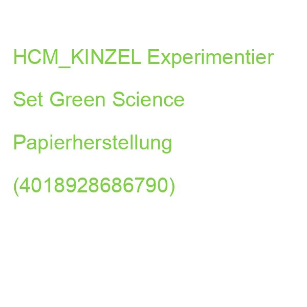 HCM_KINZEL Experimentier Set Green Science Papierherstellung (4018928686790)